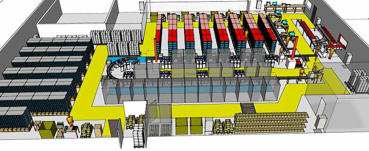 Atelier logistique de répartition de médicaments pour les pharmacies